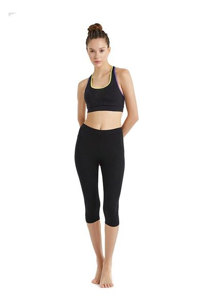 Blackspade Women's Black Sports Capri Tights - C5T2N0O08