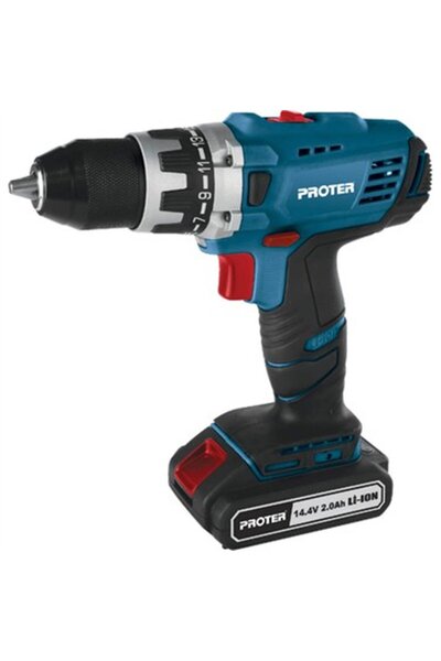 Proter 14.4 Volt PST 414 SL 14.4V 2 AH Li-ion AKÜLÜ MATKAP VİDALAMA Akülü 2 Y...