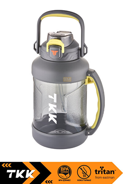 Vagonlife زجاجة مياه TKK 2000 مل - مجموعة جديدة كبيرة الحجم من زجاجة مياه تريتان معلقة بدون استخدام القش