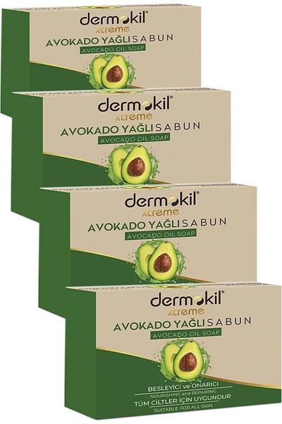 Dermokil 4 Pack Dermokıl 100gr Soap - Avocado Oil