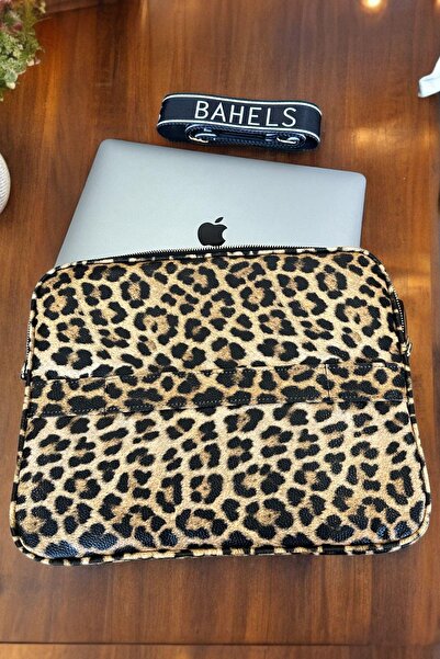 BAHELS Κάλυμμα για φορητό υπολογιστή και tablet 13-14 ιντσών Viral Brown Leopard Print