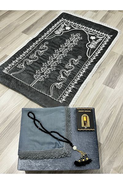AYHANHOME Velvet Bride and Groom Set - 5 Pieces with Dowry and Storage