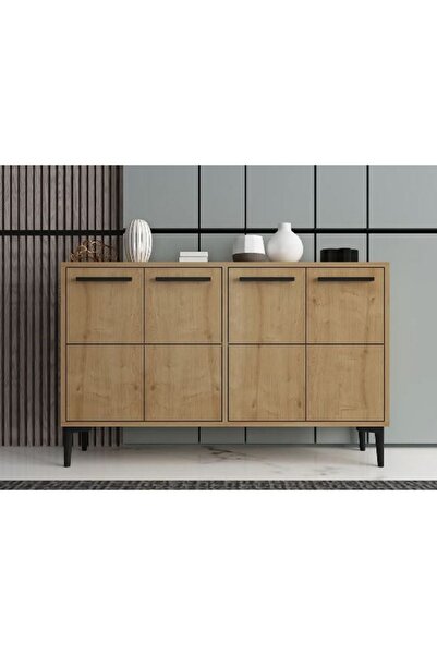 zerkaconcept Vedi Konsol Tv Sehpası Tv Ünitesi Modern Tasarım-Meşe