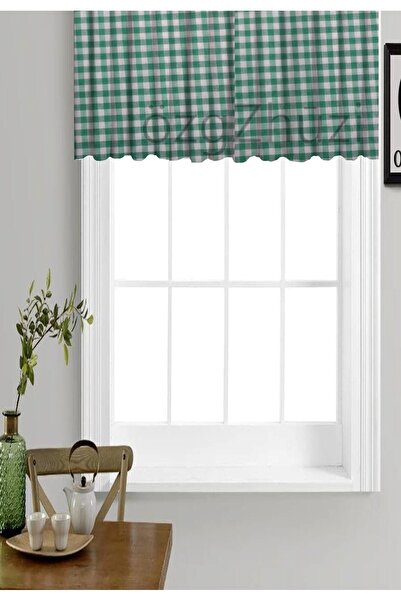 perlina home Mutfak Şıklığı Ekose Desen Farbela Yeşil(boy X En)