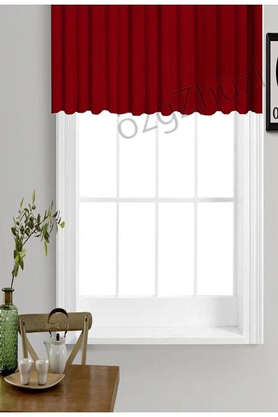 perlina home Kitchen Chic Solid Color Farbela Red (Size X Width)