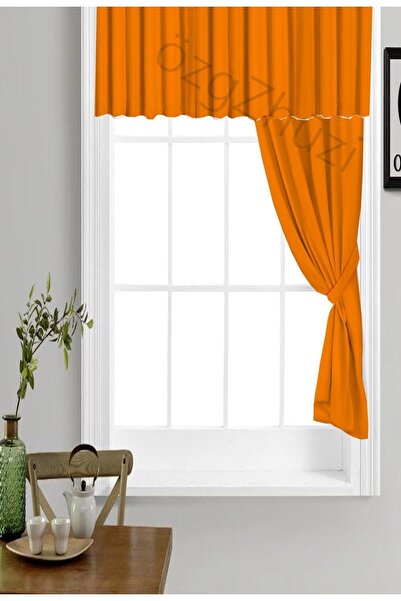 perlina home Mutfak Şıklığı Düz Renk Tek Kanat Fon +farbela Turuncu (en X Boy)