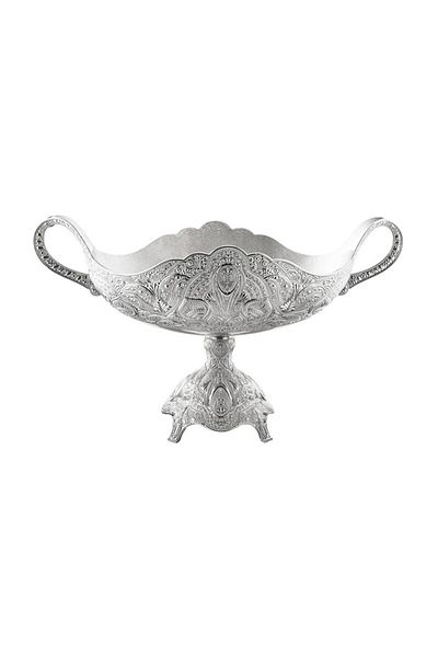 FAYA HOME Footed Silver Gondola Chocolate Candy Bowl with Girl's Wish Gondola