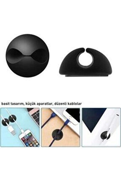 OMAC 2 Adet Tek Kanallı Kablo Tutucu Sabitleyici Renk Karışık