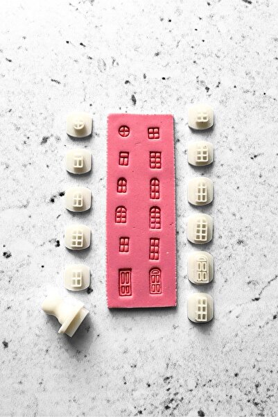WE3D Mini Window Door Line Print Polymer Clay Ceramic Plasticine Stamp Set 0....