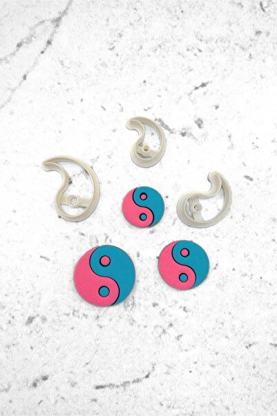 WE3D مجموعة قوالب البلاستيسين السيراميكية Yin Yang 2 - 2.5 - 3 سم