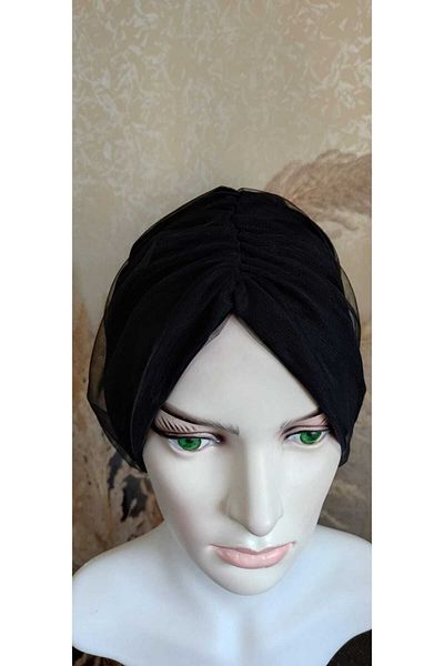 ABB Meryemcebone Black Tulle Bonnet