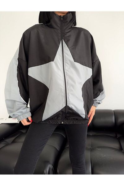 EDVESS Y2k Star Windbreaker Harajuku Jacket - Unisex Star Pattern Streetwear