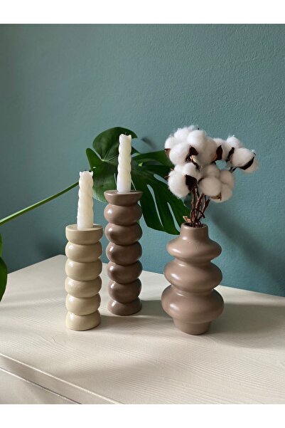 Luthien BUBBLE ŞAMDAN VE TWİST VAZO SETİ