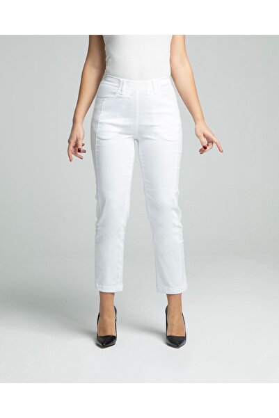 Monmark Mony Cropped Viskon Beyaz