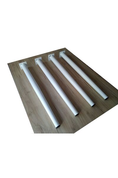 DEMONTEPARK 4 bucăți - picior de masă, 72 cm, culoare albă, picior conic (PENTRU MASA PLATE)