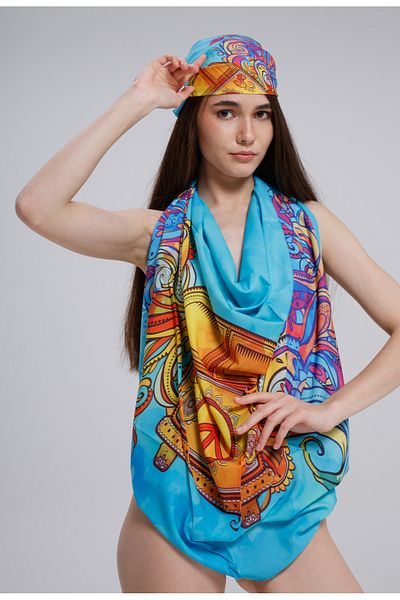 nehir eşarp 95x145 Non-Showing Motif Patterned Pareo