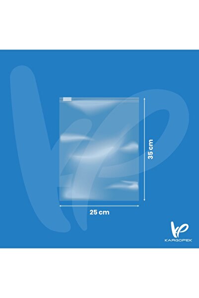 KARGOPEK Baskısız Fermuarlı Seffaf Buzlu Poset 25*35 (100 ADET)