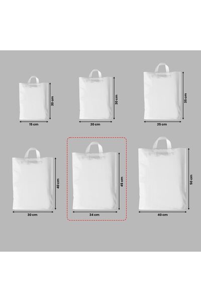 KARGOPEK Baskısız Yumuşak Sapli Mağaza Poseti 34*45 (500 ADET)