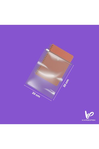 KARGOPEK Baskısız Fermuarlı Seffaf Buzlu Poset 20*30 (100 ADET)