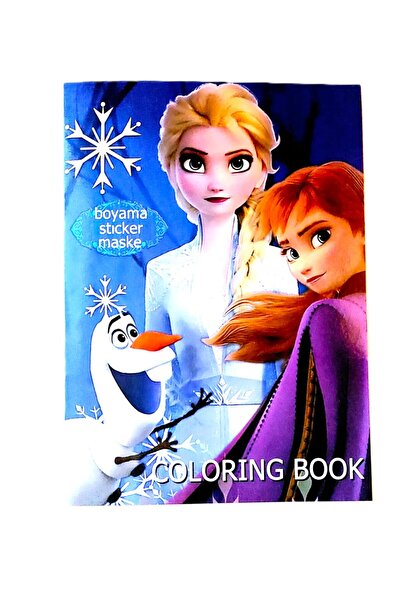 şahane parti Frozen Karlar Ülkesi Boyama Kitabı 3'lü (BOYAMA , STİCKER , ARKA...