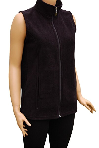 Giyimde Evrim Kadın Siyah Polar Yelek