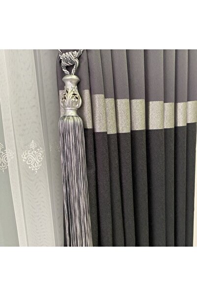 Fon Dünyası Panel Background Curtain Dark Gray Anthracite (Single Wing)