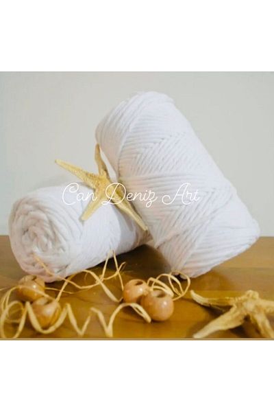 CAN DENİZ ART 250gr Scannable Single Twist Macrame Thread - 3mm