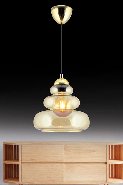 ANGDESİGN Nisa Luce Aware Glass Pendant Lamp - Honey