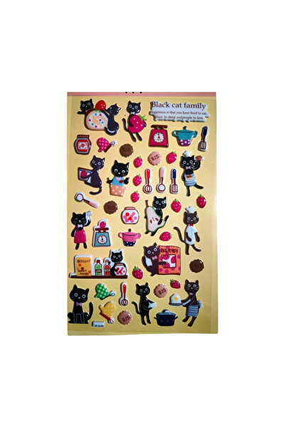Bluokbeauty Cute Cat Model-6 - Black Catwoman Family Puffy Phone Notebook PC ...