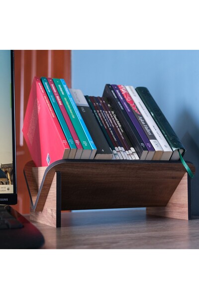 İsfahan TA Masaüstü Ahşap Kitaplık Düzenleyici Organizer Raf