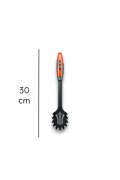 Open Home Concept Red Teflon Serving Set of 2 - 220° Durable Colander and Pasta Spoon