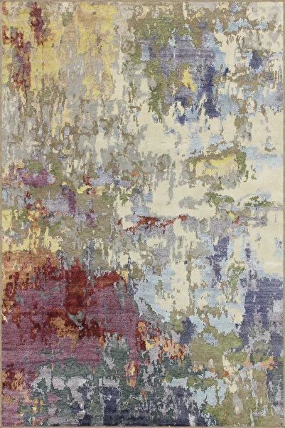 Rugs Modern Halı Pastelli Desenli Dokuma Taban ve Yıkanabilir Halı miravip9461