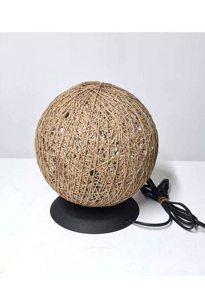 TEKAY AYDINLATMA E 14 Lampholder Lampshade - Night Light, Jute Globe Included