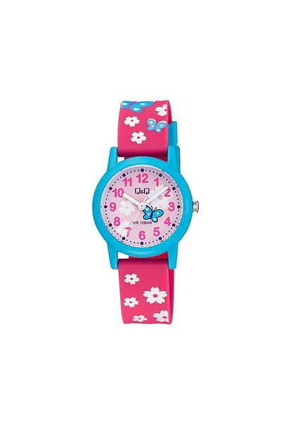 Q&Q PINK SILICONE CORD V23A-021VY Children's Wristwatch