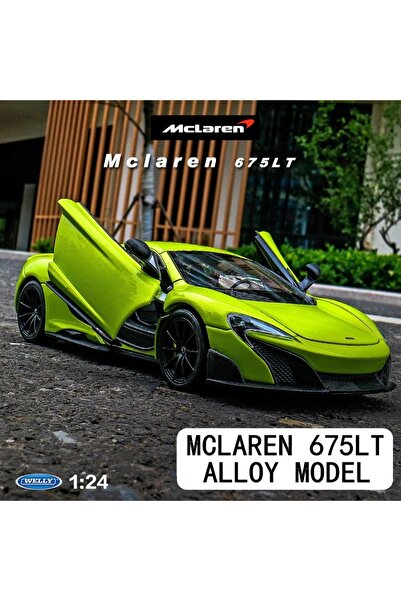 TRUST STORE ماكلارين 675T أخضر 1/24 مقياس دييكاست نموذج سيارة معدني قابل للجمع