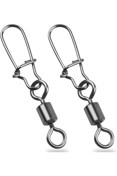 Hokkaido 30 Pcs Pulls Stainless Steel Nickel Plated Swivels - Size 2, 36-MM, 28-KG