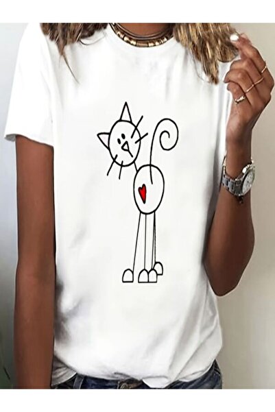 classy moda Tricou Single Jersey - Tricou cu mânecă scurtă, cu decolteu tripl...