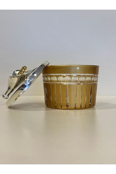 PLUS HOME Gala Model - Sugar Bowl, Silver Lid and Cut Glass