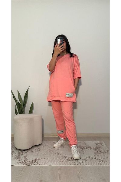 Butik Comfortable and Cool Summer Combed Cotton Tracksuit Set