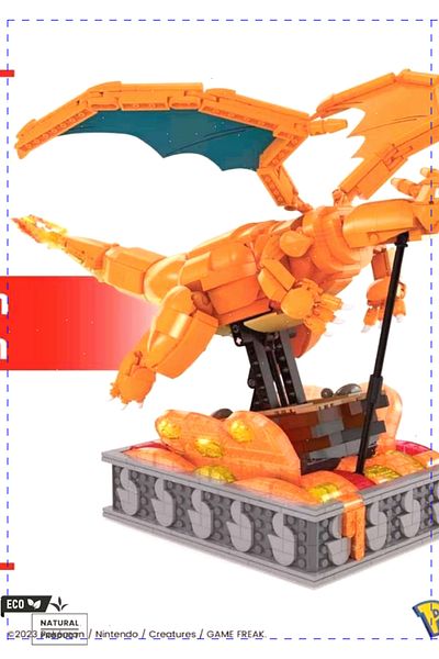 OMZ Charizard 1664 Pieces - Movable, 12 Years Old Girl and Boy Educational Montessori Game