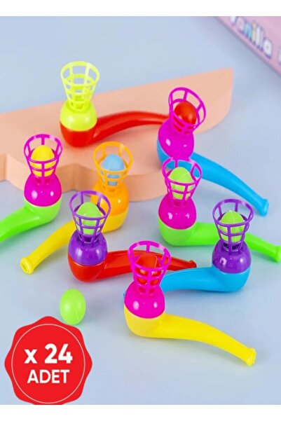 Hyd 24 Adet Top Üfleme Oyunu Nefes Egzersiz Oyuncağı Toplu Karne Hediyesi Doğum Günü Hediyesi