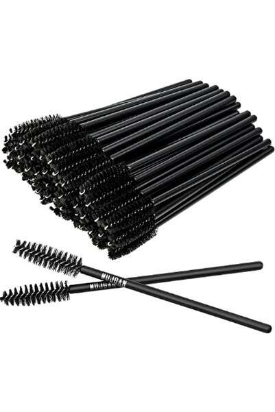SHILOX Culoare neagră - 50 de perii pentru pieptănarea genelor pentru sprâncene