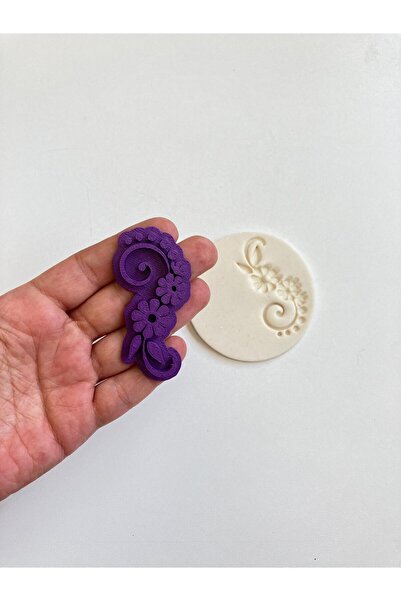 Volala Floral Çiçek Desen-2 Seramik Çamuru/ Polimer Kil Mührü