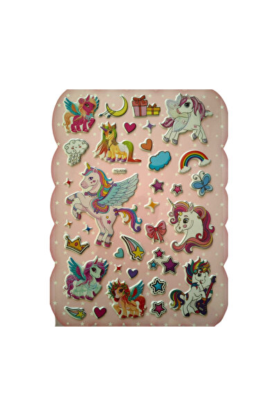 Bluoksweet 20x13cm Jednorog Pegaz Pufne Dječje Nalepnice - Dečaci i Devojčice...