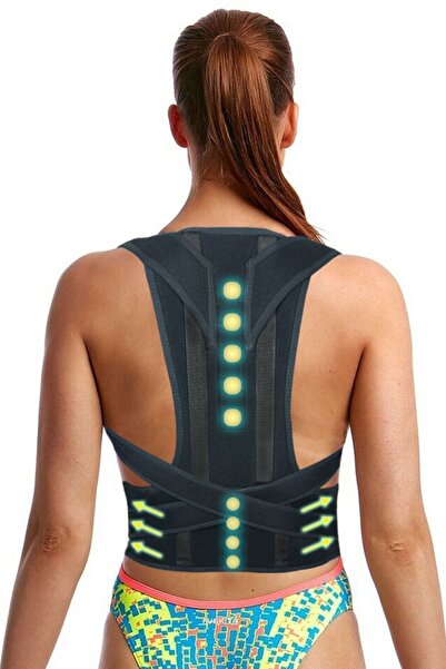 BYENS Dik Duruş Korsesi Kadın Erkek Omuz Korse Ve Sırt Destek Bel Kamburluk Ö...