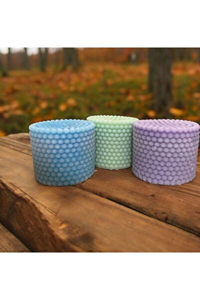 candleistanbul Silindir bubble kokulu 3 lü mix mum soya wax parafin jel mum