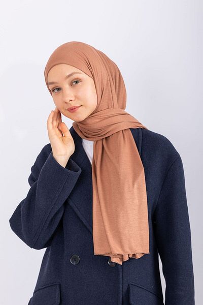 hijabchi Χτενισμένο βαμβακερό σάλι Τζέρσεϊ - Σεπτέμβριος