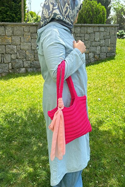 Mamas Bestie Hand Made Fuşya Çanta