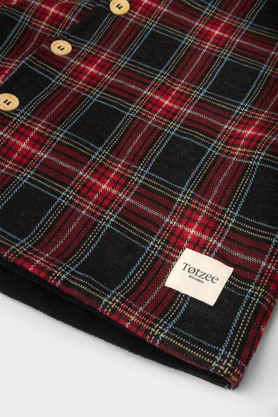 Totzee Diagonal Coat Plaid Red & Black