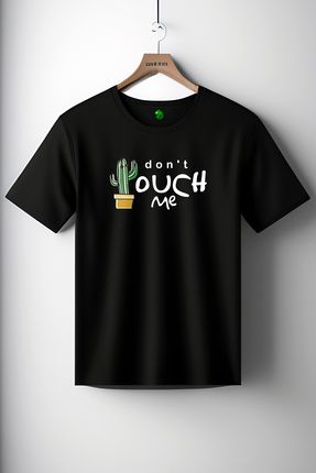 GrafikModa Siyah Oversize Kaktus Temal T Shirt Don t Touch Me Yaz l Ti ort Fiyat Yorumlar Trendyol
